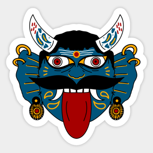 Drishti Bommai Nazar Battu Mahakala Mask Sticker